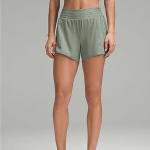 lululemon hotty hot shorts size 12 tall, color grey eucalyptus. Great condition
